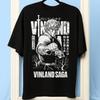 Печатная футболка с круглым вырезом, унисекс, рубашка Vinland Saga, футболка с Торфинном-воином, ретро-графика из аниме