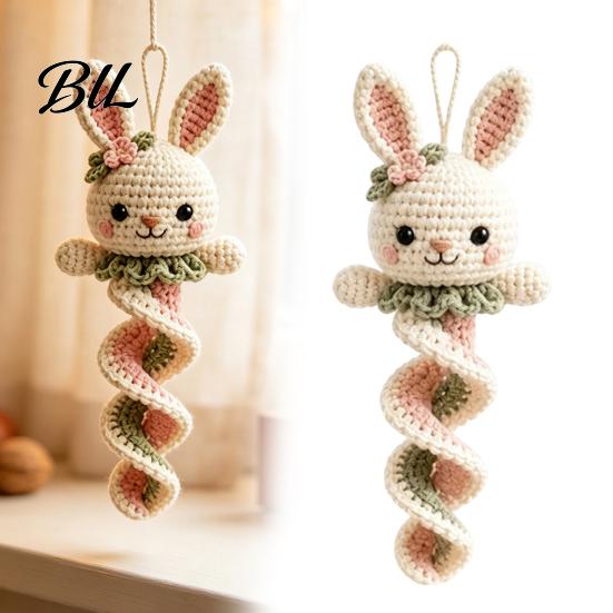 DIY Animal Ornament Craft Crochet Garden Spiral Hanging Kit, Beginner Friendly Swing Crafting Leisure Time Activity Butterfly Ladybug Hummingbird