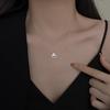 2023 Новое Высококлассное Ожерелье с Треугольной Подвеской из Стерлингового Серебра 925 пробы для Женщин - Летняя Цепочка на Ключицу в Стиле Легкой Роскоши