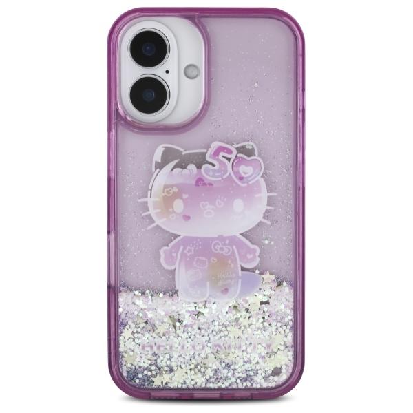 Hello Kitty Hkhcp16Sl50Ppu Iphone 16     6.1 Fioletowy/Purple Hardcase Liquid Glitter 50Th Anniversary Party