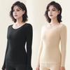 Ayollar Termal Toplar Dumaloq Bo'yin Uzun Yengli Slim Fit Astarlik Toplar Bir Rangli