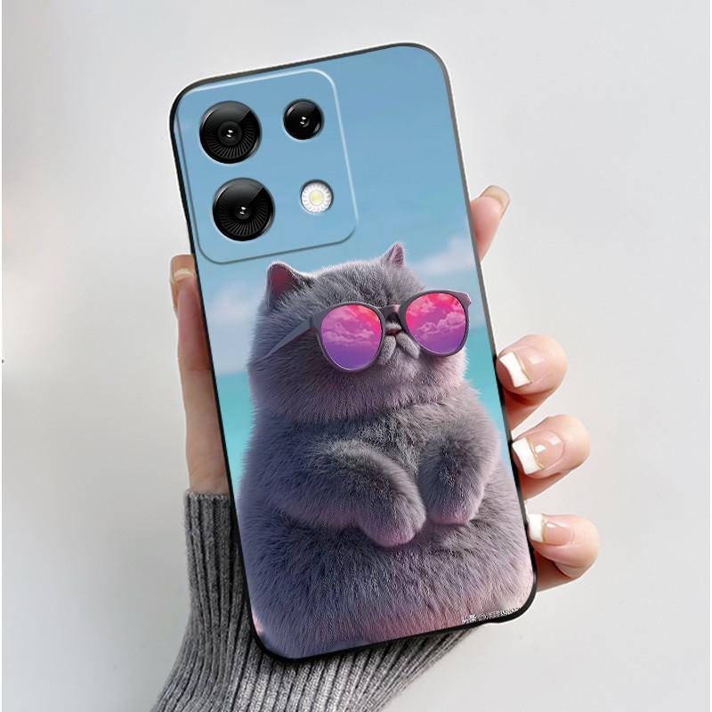 Anti-scratch Phone Case For Umidigi G9 5G Soft Silicone Black Casing Unique Design Happy Milk Tea Rabbit Pattern Candy Shell