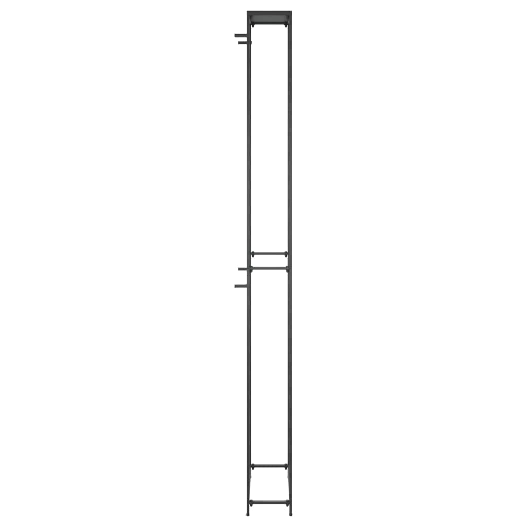 95 Bottle Wine Rack Black 54 x 18 x 200 cm Wrought Iron