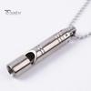 Titanium Alloy Emergency Whistle High-decibel Sound Compact Size Portable Survival Safety Whistle with Neck Chain