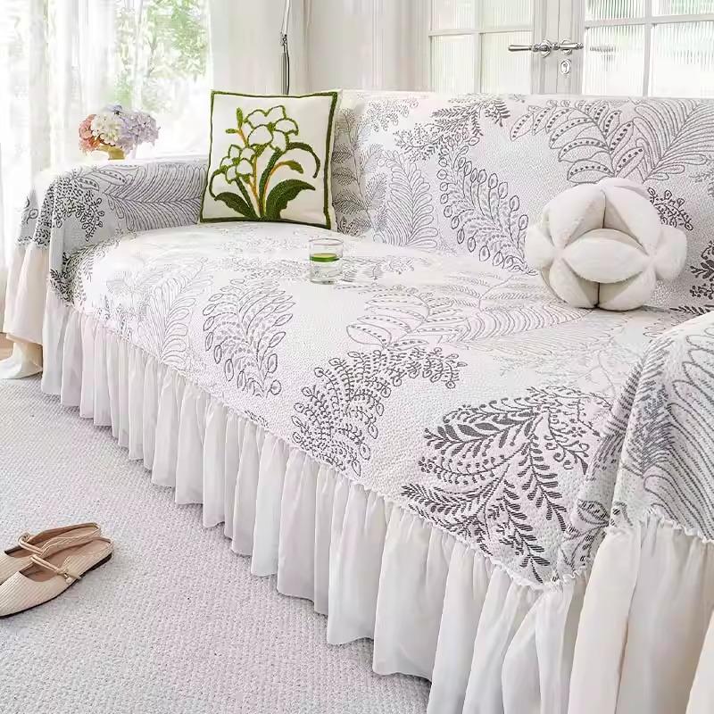 Цельный чехол на диван из шенилла, универсальный для четырех сезонов, 2025 новинка, пылезащитный и устойчивый к кошкам плед-чехол для дивана