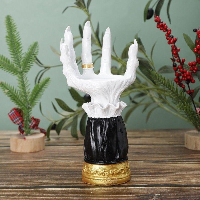 Modern Resin Candle Holders Hand Elegant Terror Luxury Candlesticks Center Candle Holder Centerpiece Valentines Day Gift Candlestick Decoration