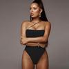 Y2K Strapless Tight Fitting Women's Summer Sexy One Shoulder Off Shoulder Solid Color Backless Jumpsuit Top