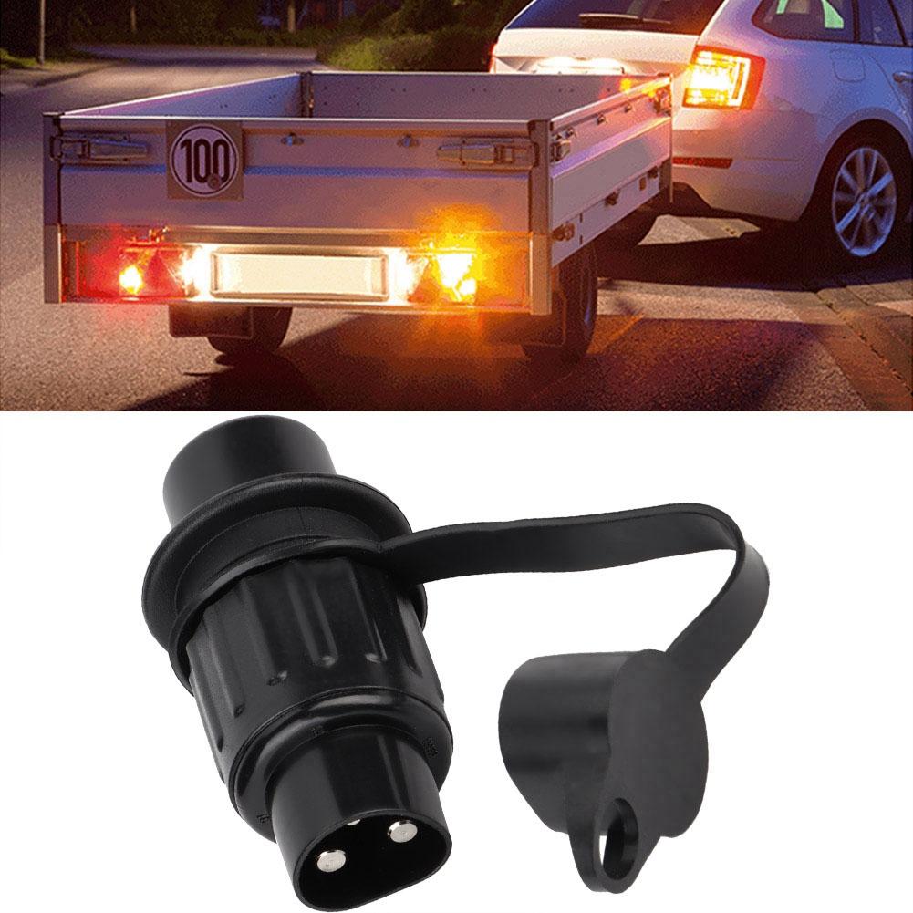 Черный пластиковый 3-контактный адаптер разъема проводки прицепа для прицепа