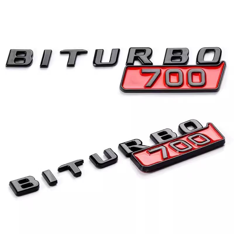 1 пара Автомобиль ABS BITURBO 800 700 Серебристый Красный Логотип Значок Эмблема Наклейки Стикер Для BRABUS G Class G700 G800 G900 W461 W463
