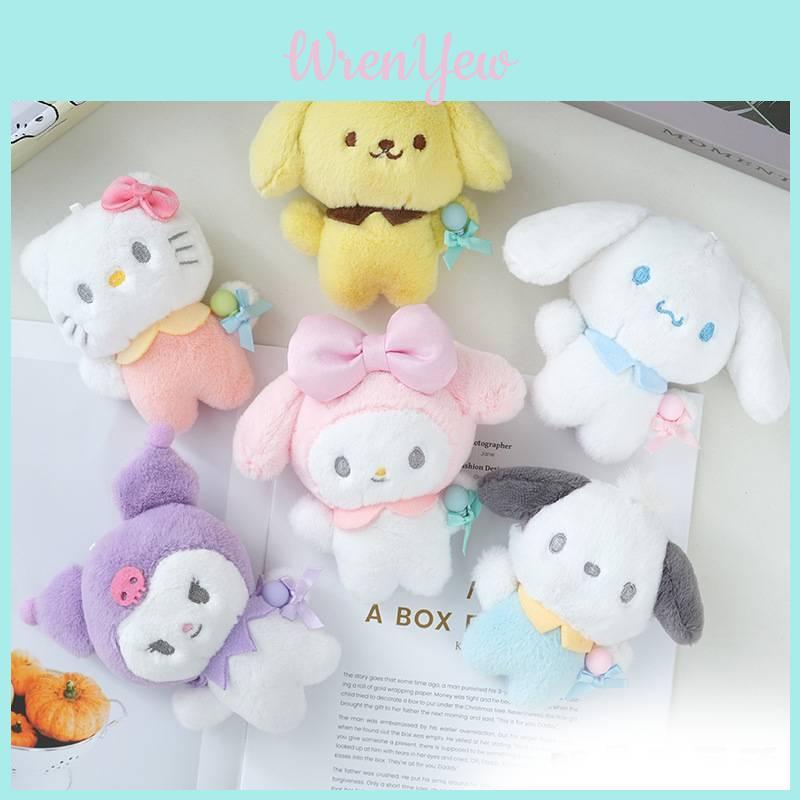 Adorable Lollipop Series Plush Keychain Cinnamoroll Kuromi Melody Plush Toy