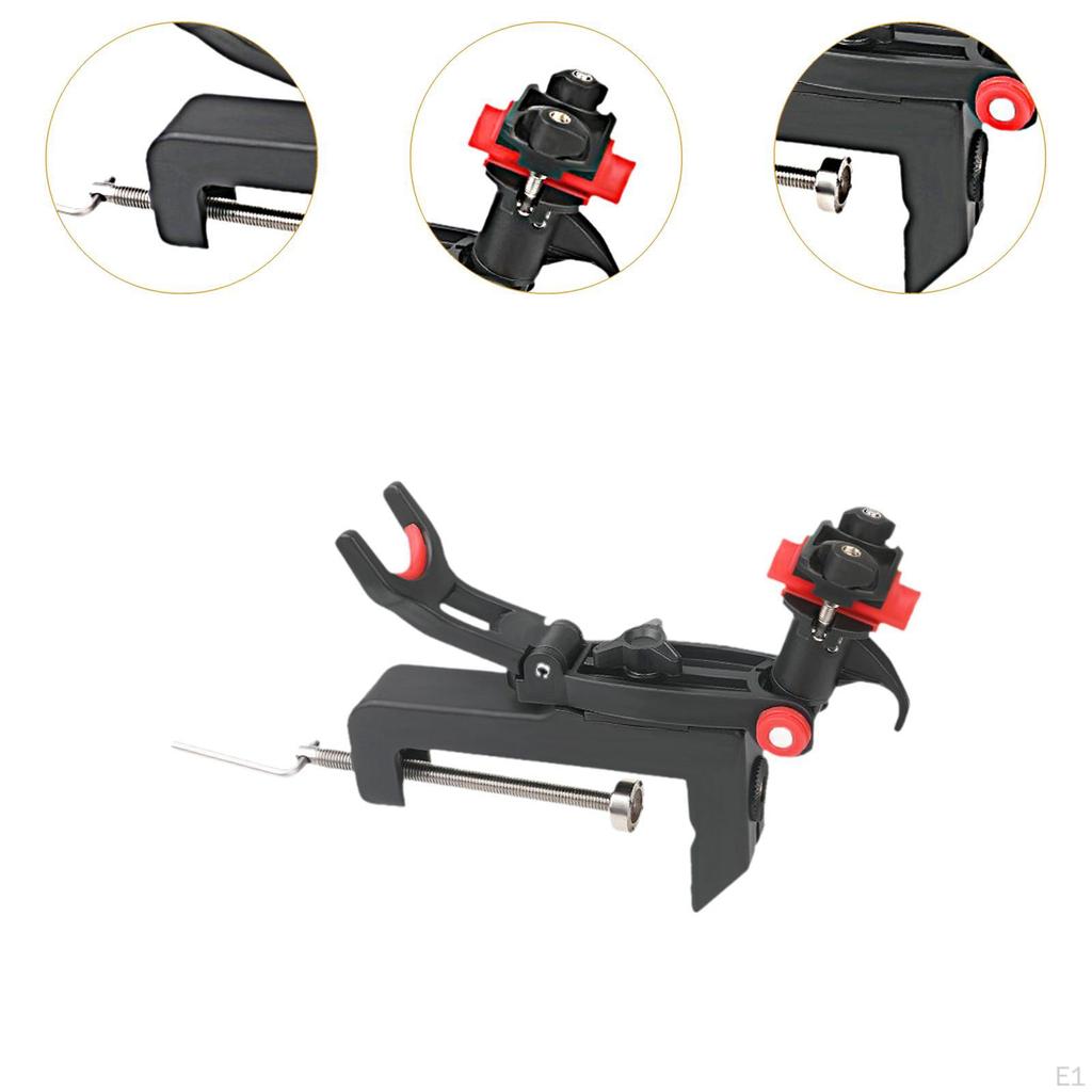 Зажим для стойки держателя удочки для лодки на поворотной опоре с регулируемым углом наклона