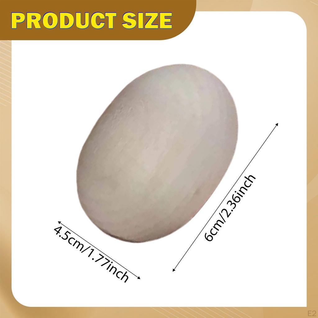 6Pcs Unpainted Wooden Eggs Easter Decorations Smooth To Paint Decorate Fake Unfinished Craft