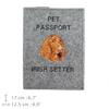 Irish Setter - Dog passport case, document case, gift for the traveller from the Art-Dog brand