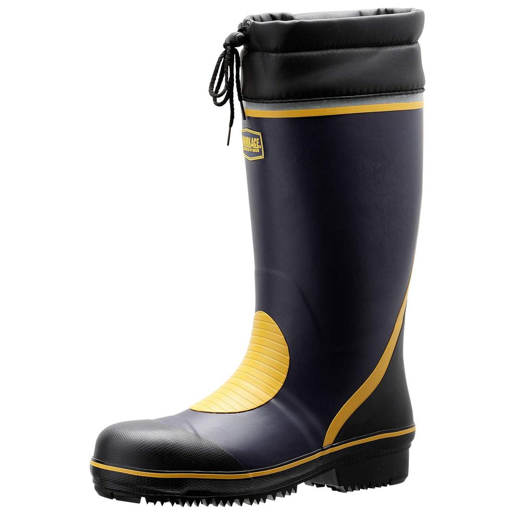 Work Ace Безопасность на снегу Рабочий Светоотражающий Холод см [Midori Anzen] Обувь, Ботинки, Подносок, Противоскользящая, Лента, 777, Защита, Темно-синий, 28.0
