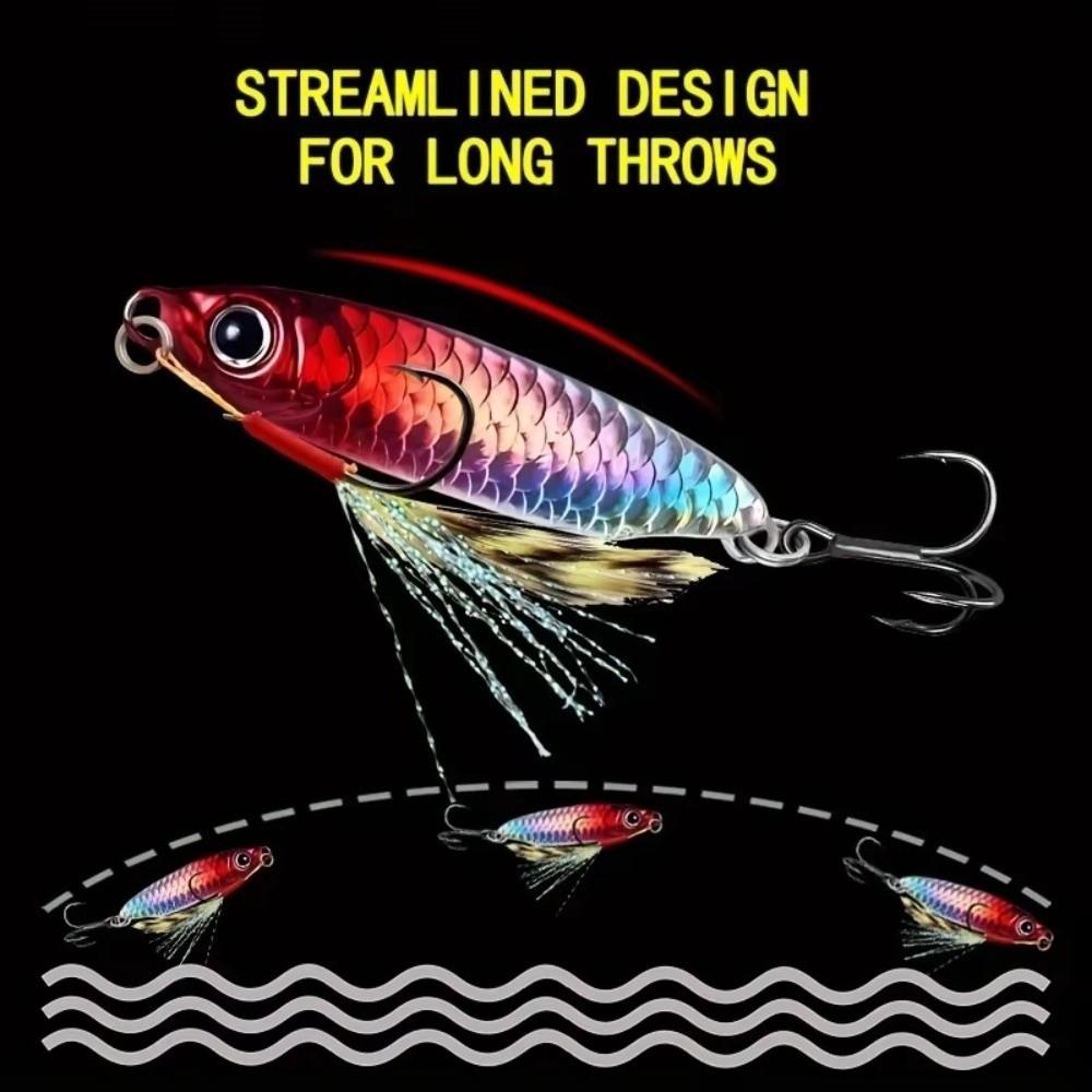 8Pcs Set 3D Eyes Design Metal Fishing Lure 7g/10g/15g/20g/25g/30g Fishing Bait Lure Seabass Fishing