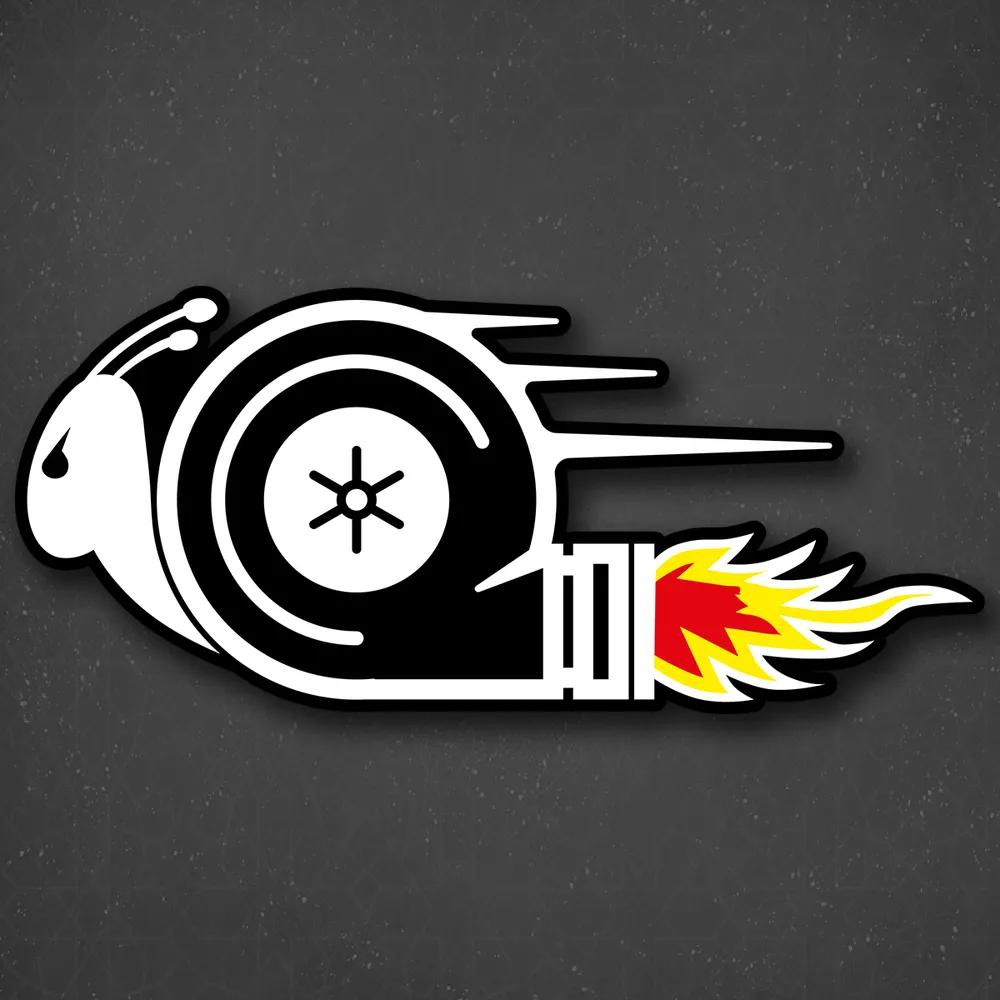 Turbo snail Car Sticker Vinyl Decal Waterproof Rear Window Motorcycle Camper Bumper Truck Laptop Decoration JM68