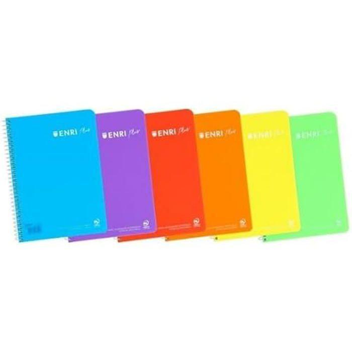 Cahier - ENRI - 80 Volets - 90 g/m² - Multicolore - 5 Unités