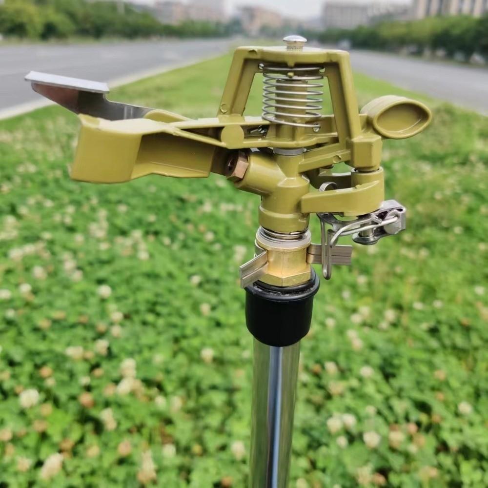 Импульсный дождеватель с вращением на 360° Регулируемая форсунка Высокий расход Водораспылитель для полива газона Сверхпрочный Покрытие большой площади