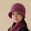 Hat Ladies Knitted Wool Hat Fashion Thermal Hat Peaked Hat Autumn and Winter New