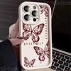 Vintage Cute Butterfly Silicone Soft Phone Case For iPhone 16 17 15 14 13 12 11 Pro Max XS XR X 7 8 Plus Shockproof Candy Cover