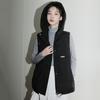 Women Autumn Winter Outwear Thicken Waistcoat Cotton Padded Hooded Sleeveless Warm Jacket Coat Vest