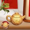 Сплавная фигурка Чайник Статуэтка Коллекция Подарок Украшение Традиционный орнамент для прихожей