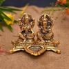 Lakshmi Laxmi Ganesh Murti Idol Ganesha Diya Puja Deepak - Metal Lakshmi Ganesh Statue - Diwali Home Decoration Items
