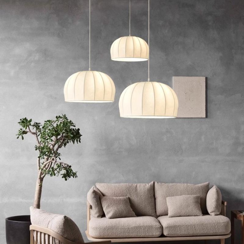 Silk Fabric Chandelier Eye Protection Retro New Chinese Style Manufacturer Chandelier Wabi-sabi Style Restaurant Silk Chandelier