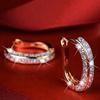 1 Pair Earrings Charm Attractive Ring Shape Dainty Huggie Earrings for Women