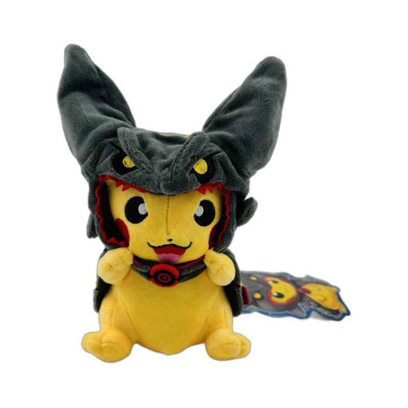 23 см XY Edition Огнедышащий дракон Пичу Рейкваза Трансформация Плюшевая кукла в шапке и пальто