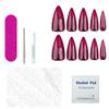 Ladies' Pointed Red Cat Eye Halloween Wearable Nail Clip(Glue 2ml)