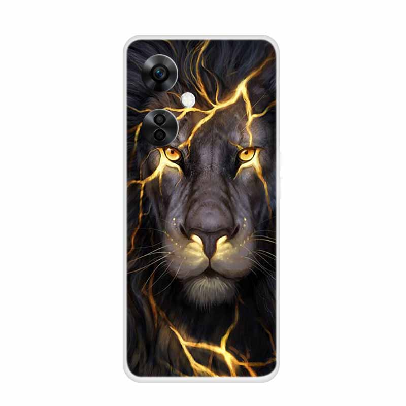 For OnePlus Nord CE 3 Lite 5G Cases Wolf Clear Soft TPU Silicone Phone Cover For One Plus Nord CE 3 5G Case Transparent Etui