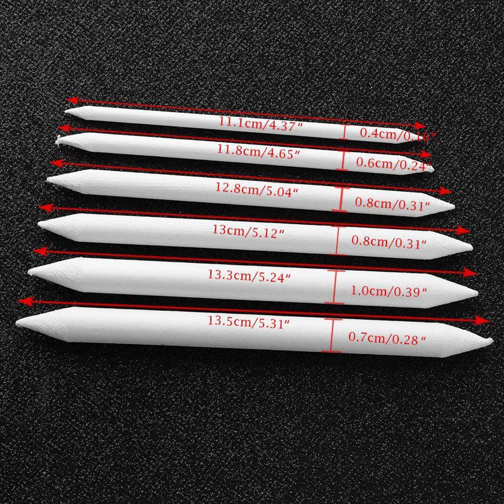 6 PCS New Artist Graffiti Paint Tool Tortillon Blending Smudge Sketch Drawing Pen Sandpaper