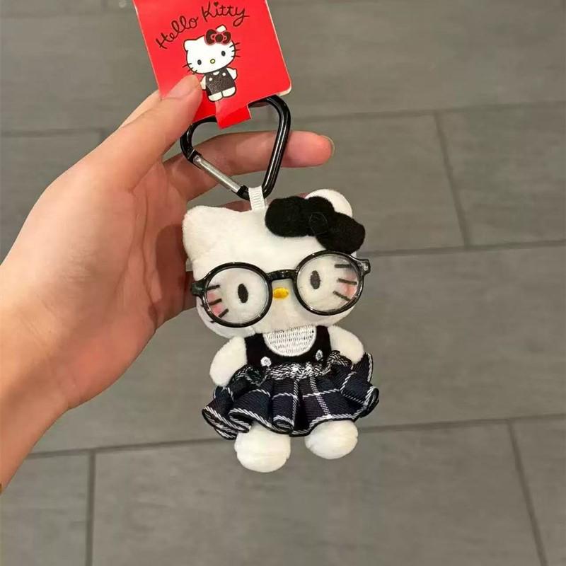 Мультяшный Плюшевый Брелок-Подвеска Sanrio Hello Kitty Милая Мягкая Кукла Брелок Изысканные Креативные Аксессуары для Украшения Рюкзака