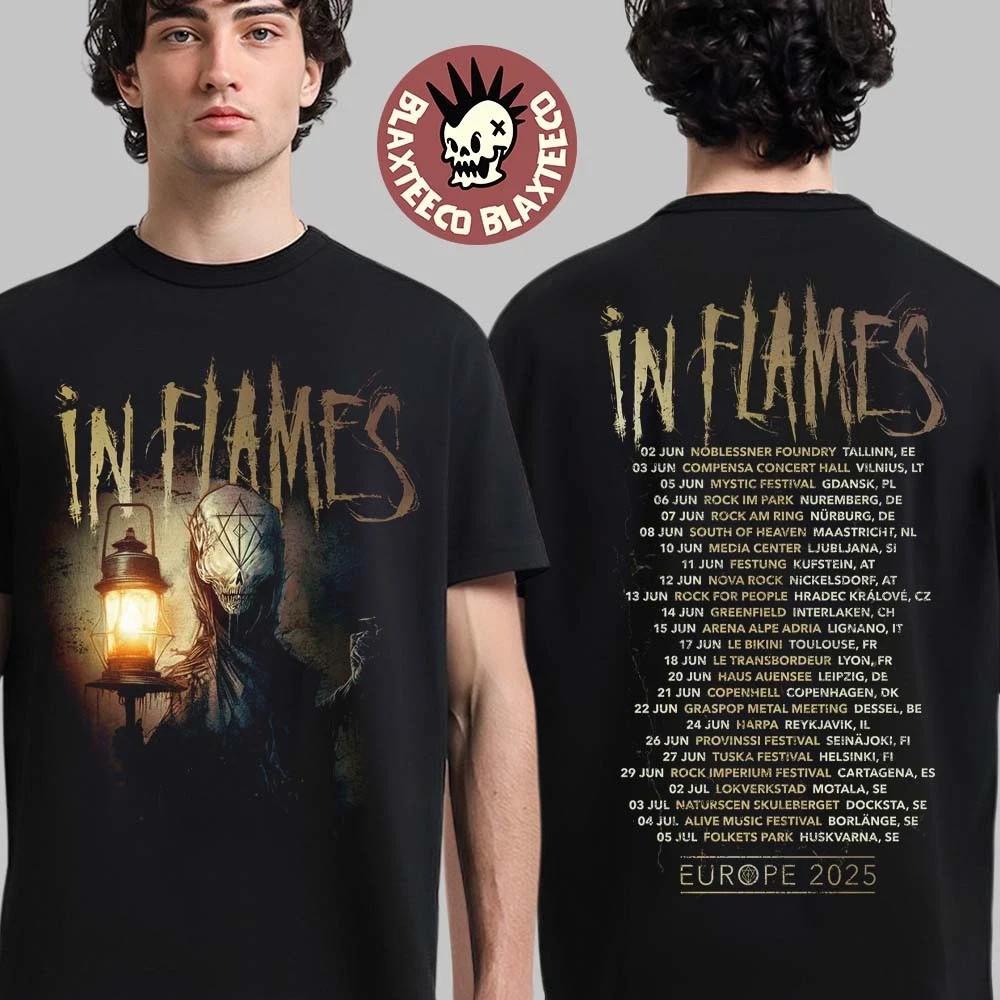 In Flames Европейский тур 2025 Футболка с репринтом Jesterhead AN53796