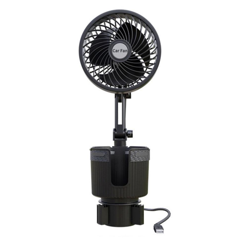 Road Trips Summer Travel Car Cup Holder Fan Dual Speed Car Fan Air Circulator Portable Car Fan Travel-Friendly Fan