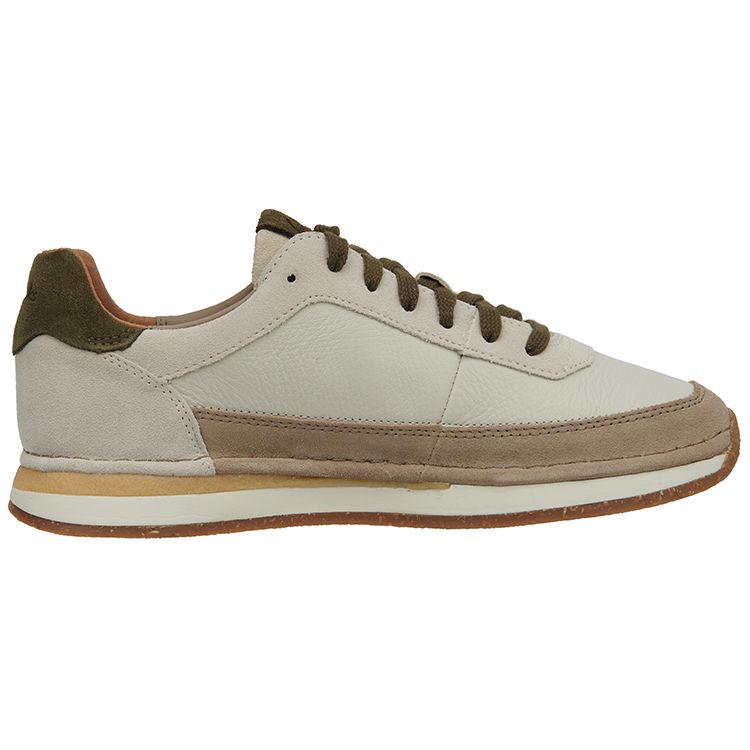 Clarks Craft Run Lace Ретро Повседневные Беговые Кроссовки Мужские кеды Бежевый 261657787