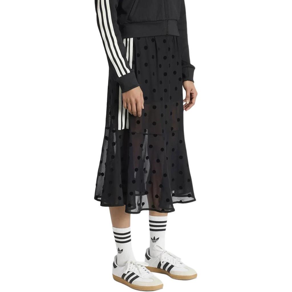 adidas Оригинальные Полоска в горошек Прозрачная Повседневная Длинная Юбка Женские юбки KV1177
