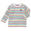 Mk Boys and Girls Long Sleeve T-shirt Summer and Autumn Clothes 2023 New Arrival Kids Cotton Base Shirt Stripes Casual Tops Children's Clothing