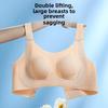 Plus Size Lady Non Trace Ultra Thin Rabbit Ear Double Pull Anti Droop Retraction Pair Breast Bra