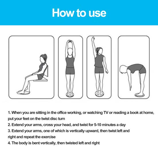 Waist Twist Disc High Stability Strong Load-bearing Portable Waist Twisting Balance Board Disc Fitness Equipment