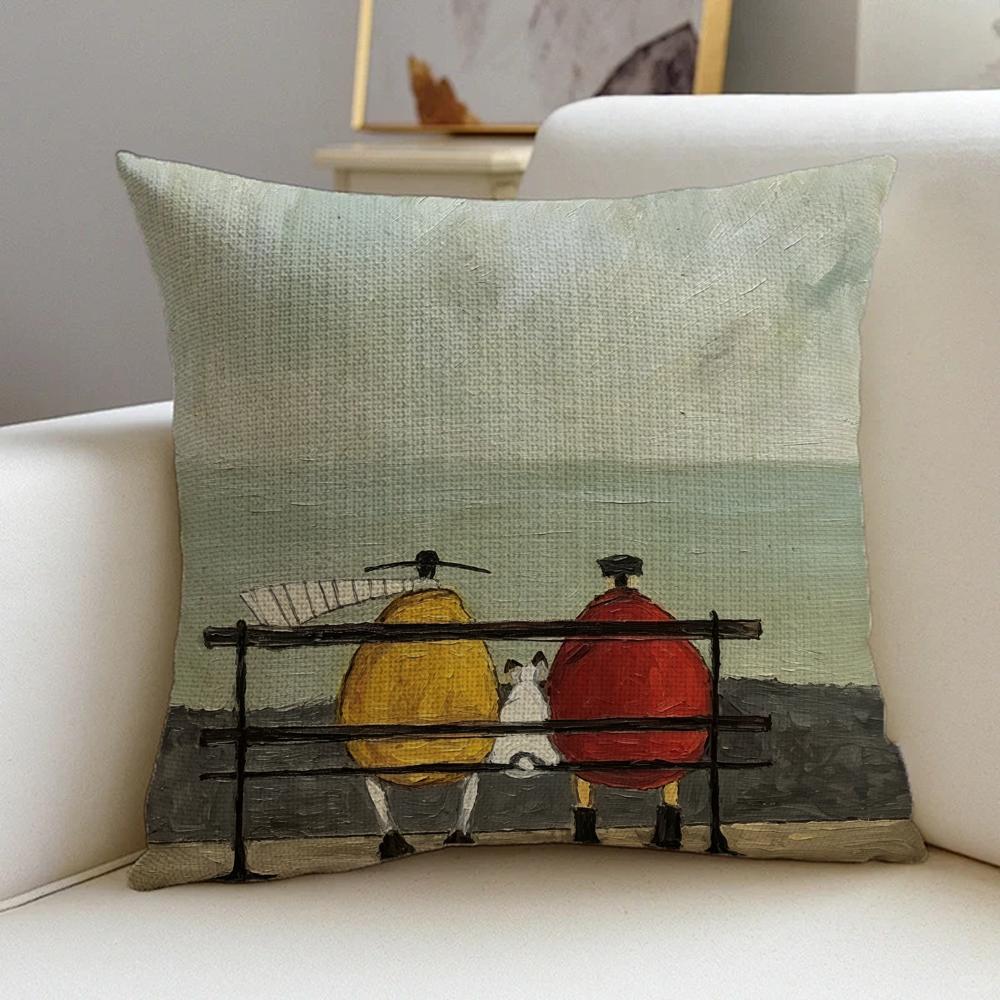 P-Sam Toft Арт Наволочка-Подушка Натуральный Лен Комплект, Универсальный Декор Для Дивана, Спальни и Кресла