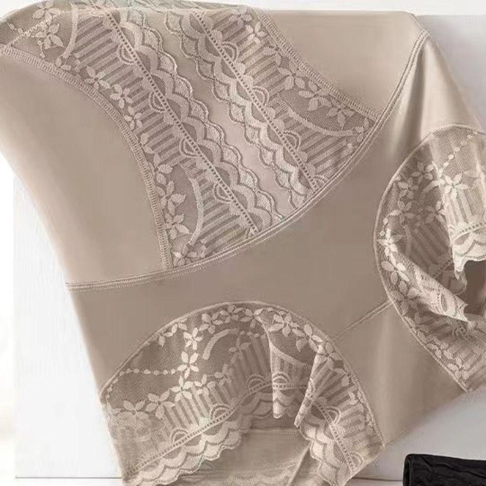 Ice Slik Tummy Control Underwear Lace Flower Body Shaping Underpants Slimming Shapewear  Women