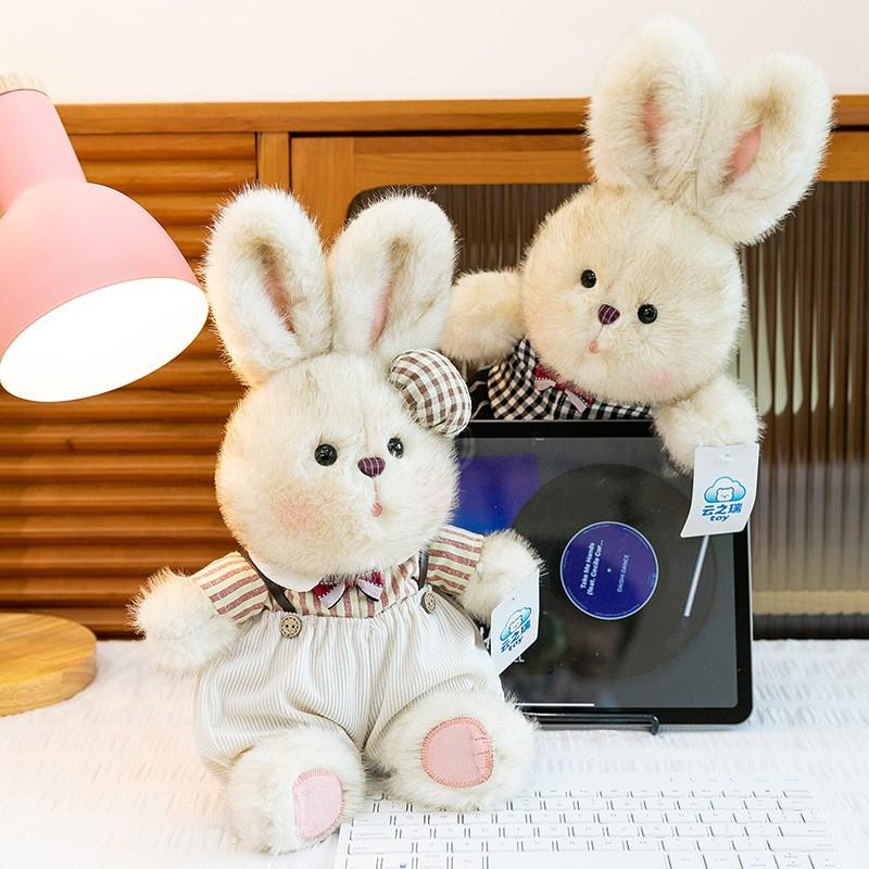 Retro Style Couple Rabbit Plush Toy Set Wedding Bedding Valentines Gift Home Decor - 35cm 50cm