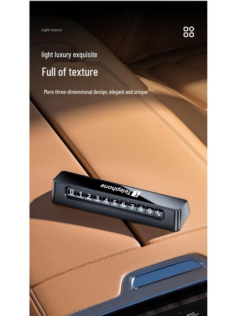 Luxgen Car Number Plate for Temporary Parking - Fits Big 7 MPV, 5 Rui, 3 U6/U5/U6 SUV Models