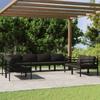 Day and Night - Day and Night Garden Furniture Set 8 Pieces and Anthracite Gray Aluminum Cushions