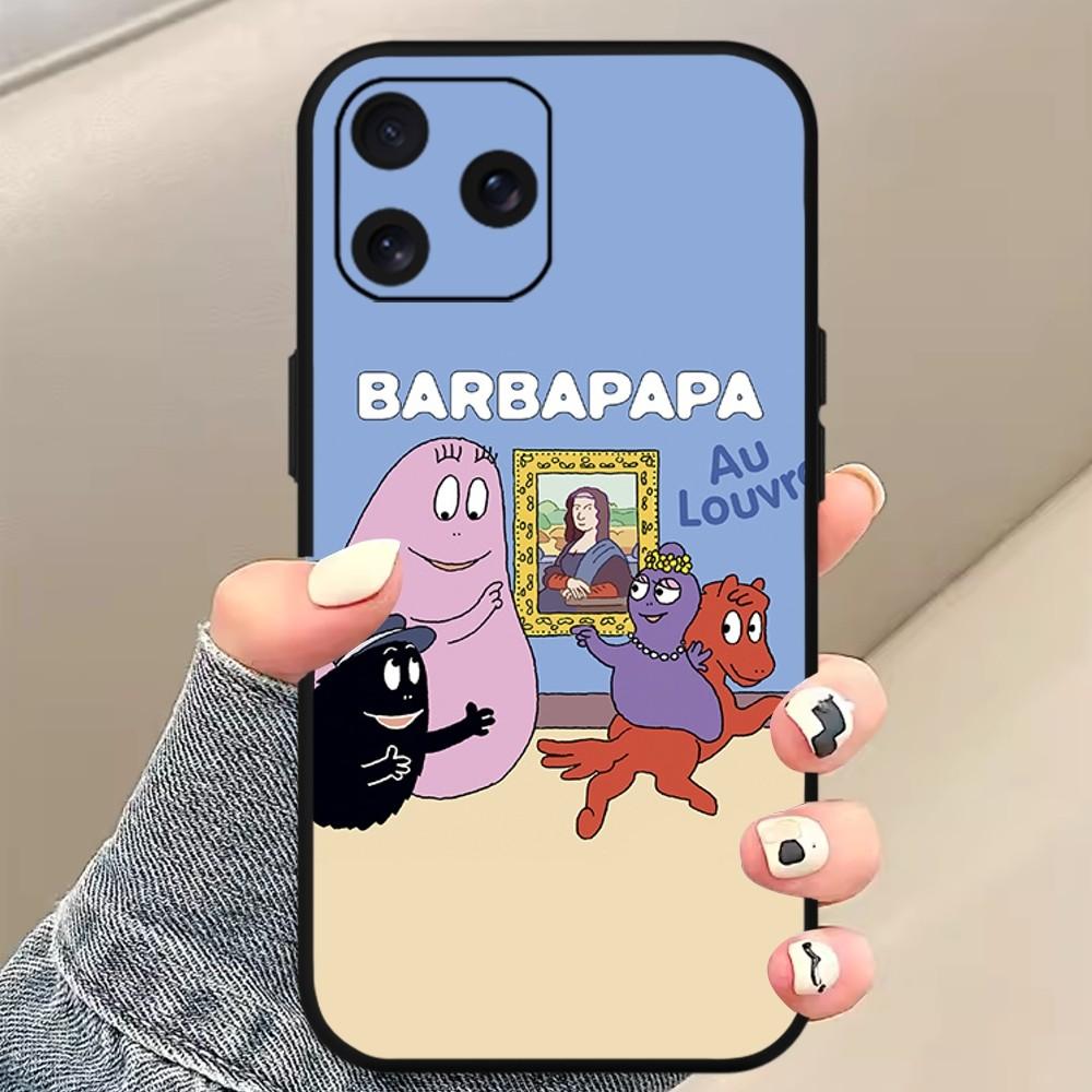 Чехол для телефона Barbapapa с рисунком для Samsung S20 S21 S22 S23 S24 Note 20 4G 5G Plus, ультра-черный, мягкий чехол