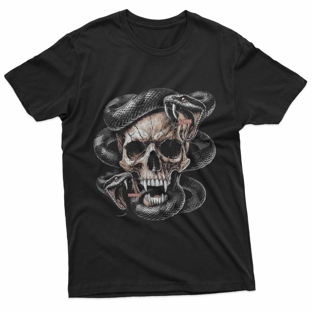 Gothic Skull Snake Streetwear TShirt Unisex T-Shirt