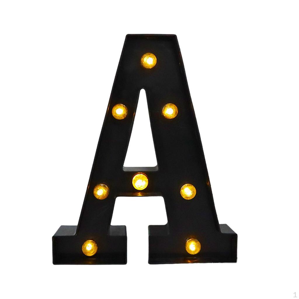LED Marquee Letter Light Lighted Black Up Alphabet Sign for Decoration Decor
