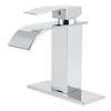 3/8 Standard Wide Spout Single Hole Brass Waterfall Hot and Cold Water Faucet Basin Water Tap